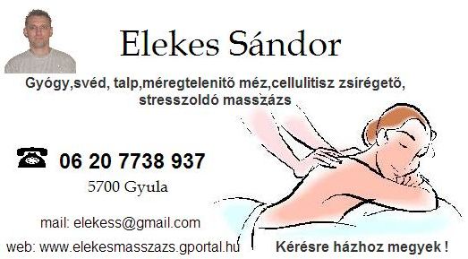 www.elekesmasszazs.gportal.hu Masszzs az otthonban szobjban!